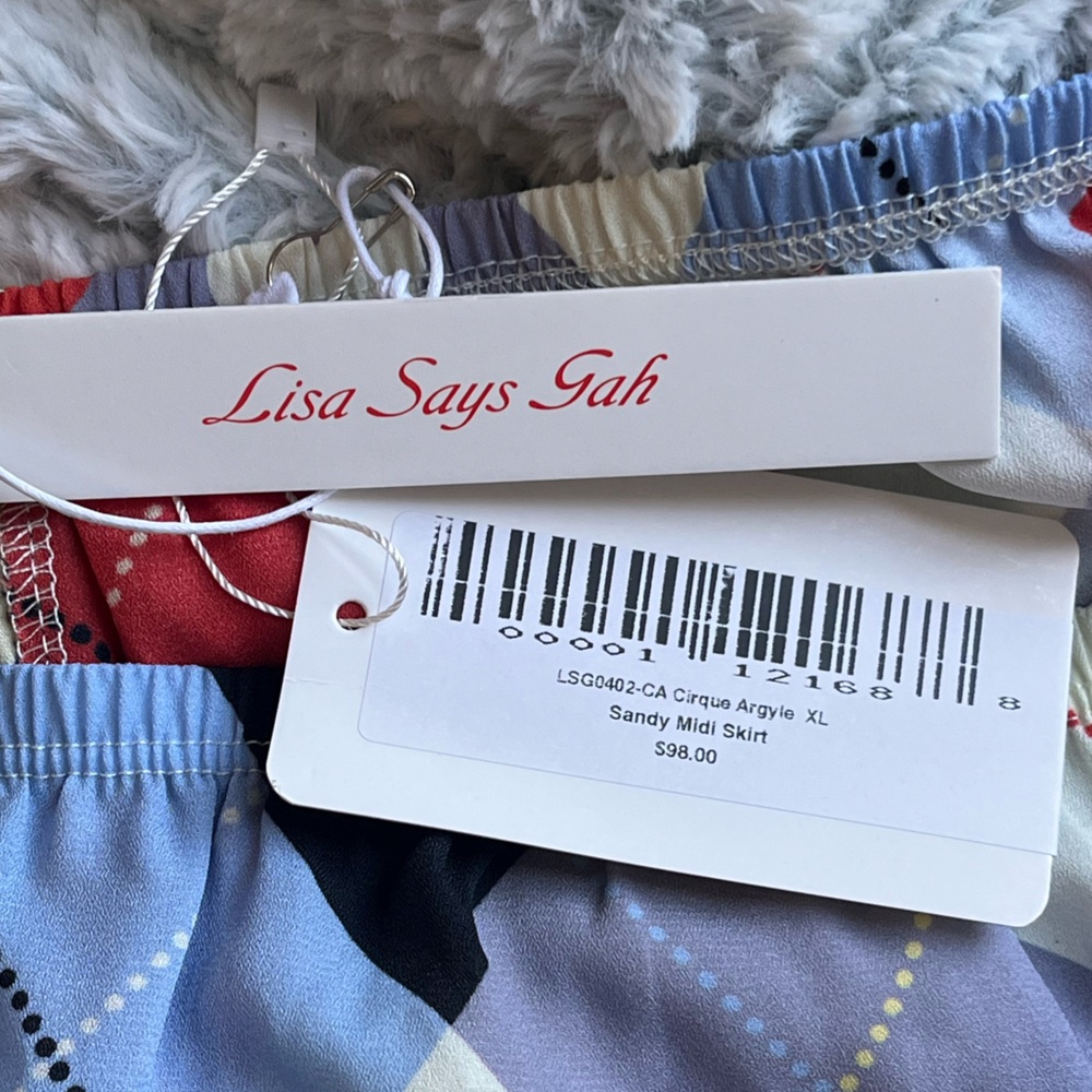 Lisa Says Gah Multicolor Checkered Set with top and skirt - Picture 10 of 11